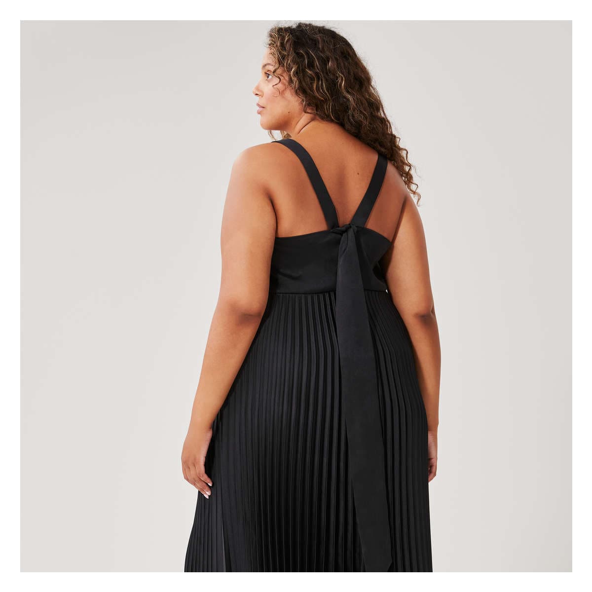 Next black pleated outlet dress